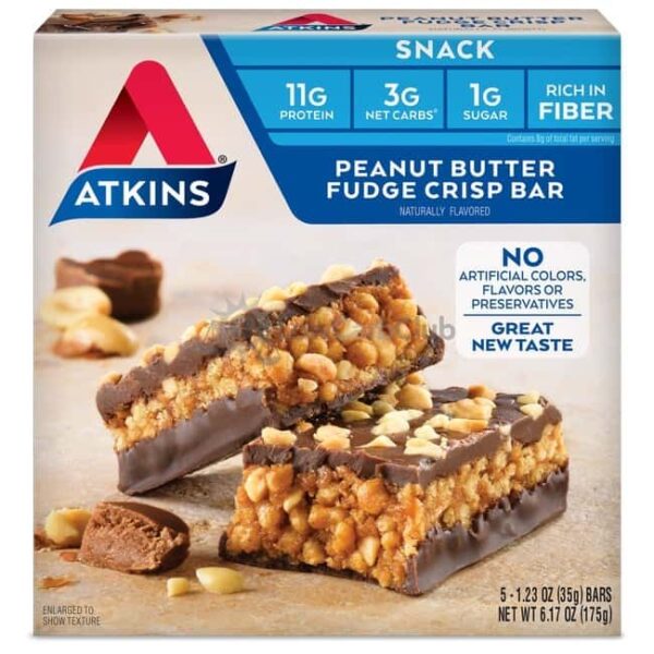 Atkins Usa Snack Peanut Fudge Crisp Doos
