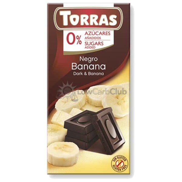 Suikervrije Chocoladetablet Puur Banaan Torras