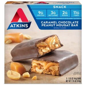 Atkins Usa Snack Caramel Chocolate Peanut Nougat Doos